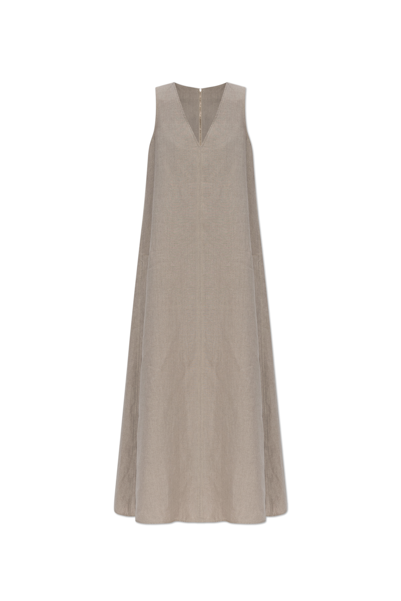 直営♪Max Mara リネン ノースリーブ フレア SIMEONE MAX MARA】SIMEONE ピュア リネン キャンバス フレア ドレス